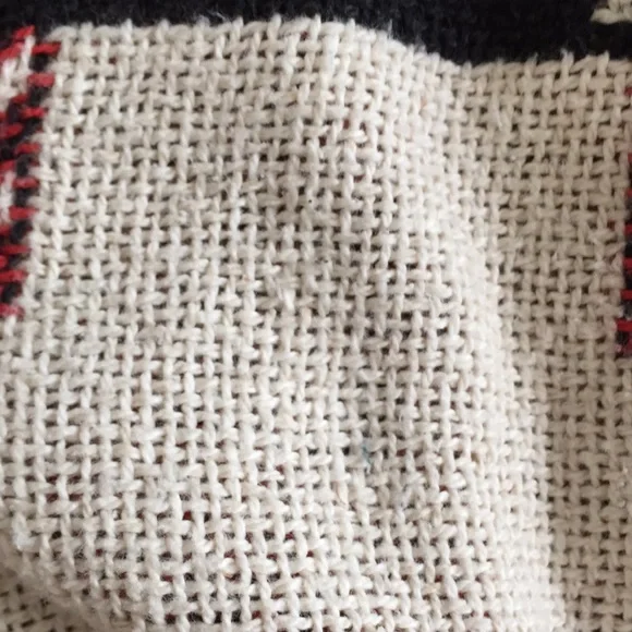 NWOT Lindy Dodds Artwear Fringe Knit Cardigan Jacket Teacher Theme - Picture 8 of 12